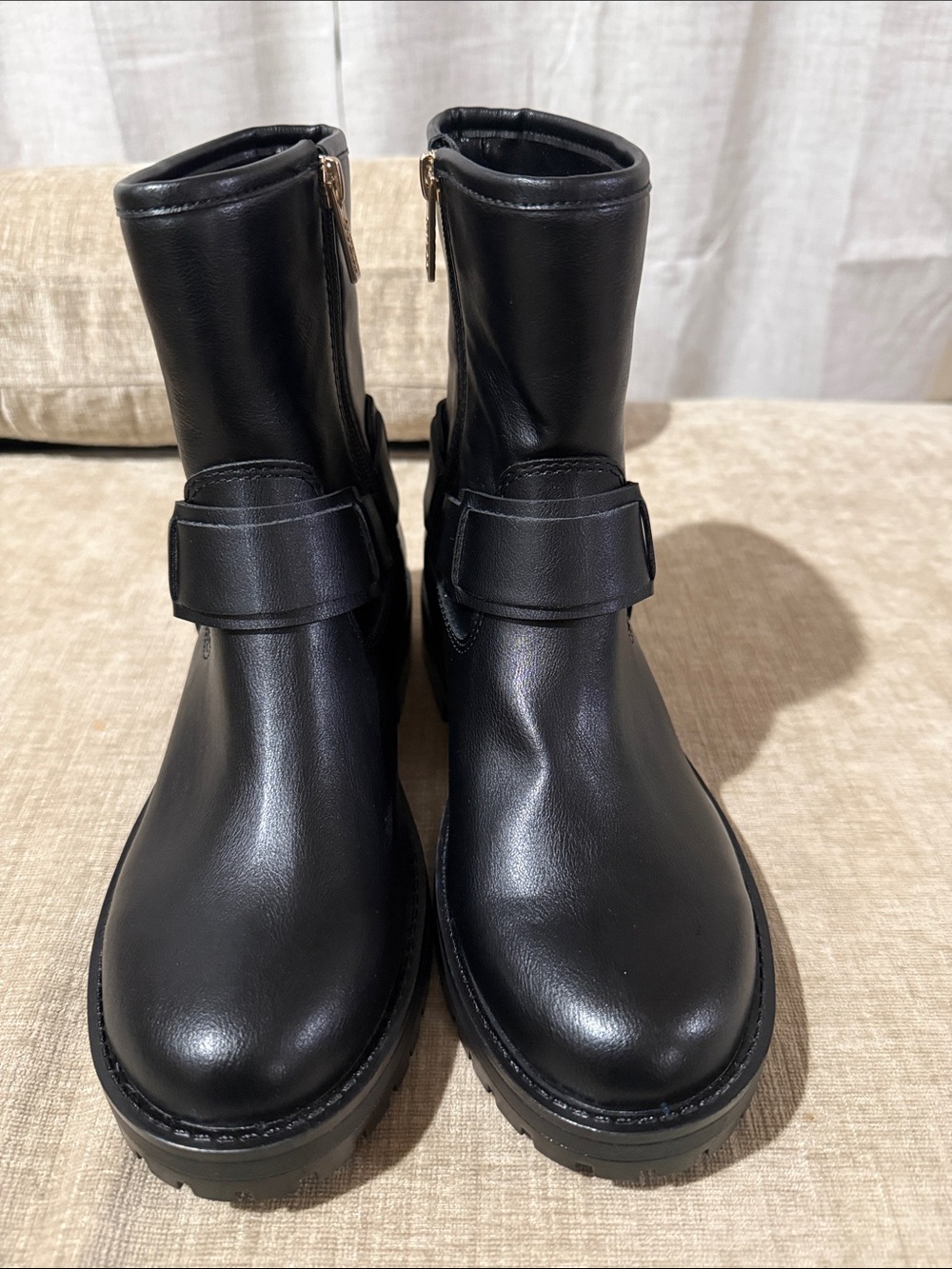 Guess Black Leather Ankle Boots